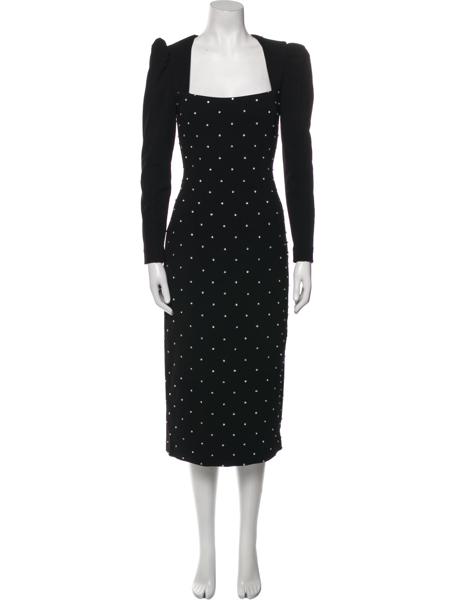 Rebecca Vallance Square Neckline Midi Length Dress