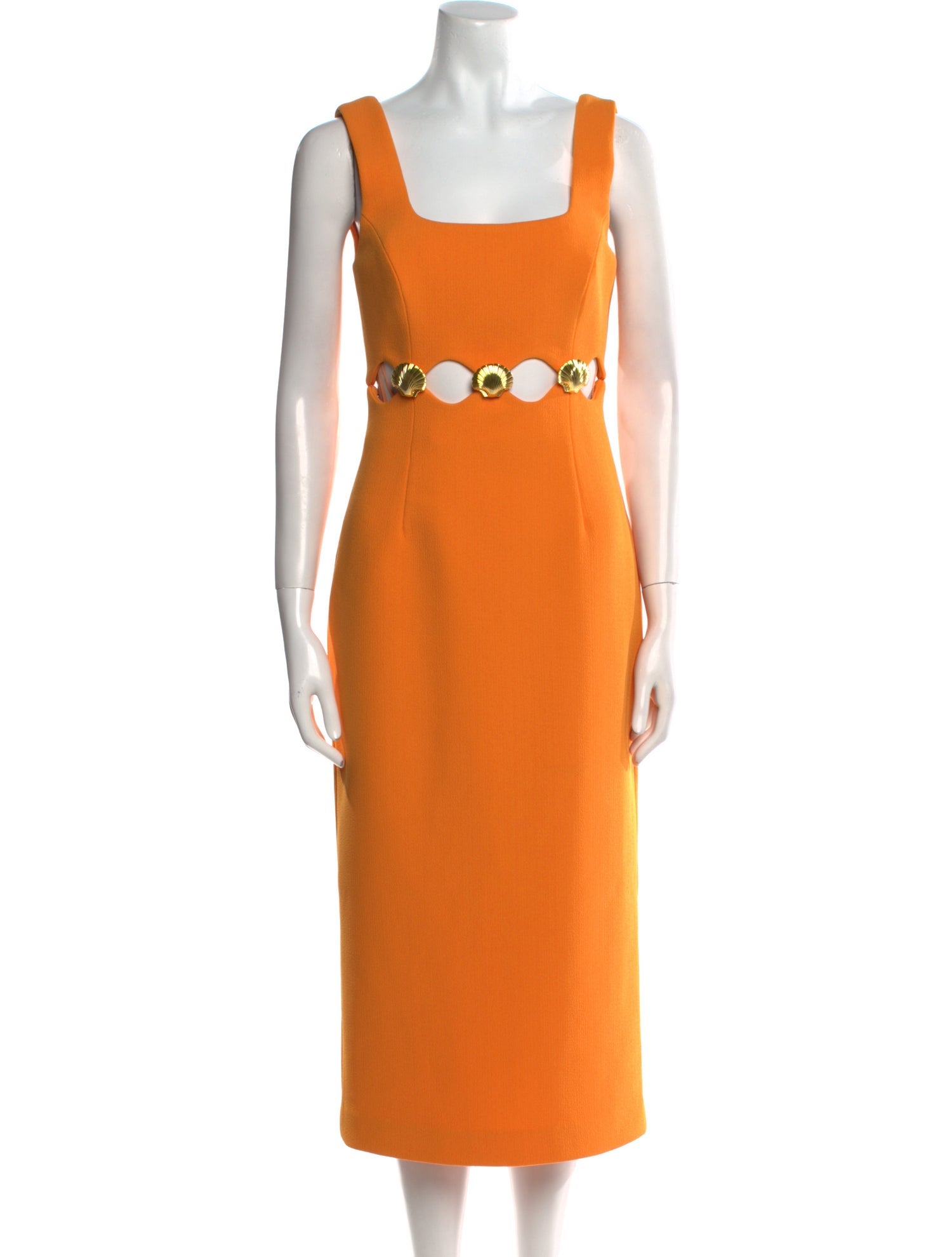 Rebecca Vallance Square Neckline Midi Length Dress