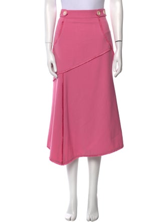 Rebecca Vallance Raw-Edge Trim Midi Length Skirt