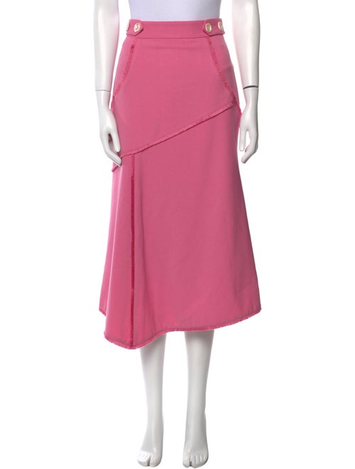 Rebecca Vallance Raw-Edge Trim Midi Length Skirt