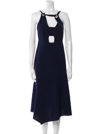 Rebecca Vallance Square Neckline Midi Length Dress