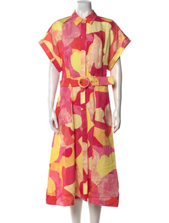 Rebecca Vallance Printed Midi Length Dress
