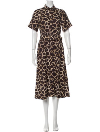 Rebecca Vallance Printed Midi Length Dress