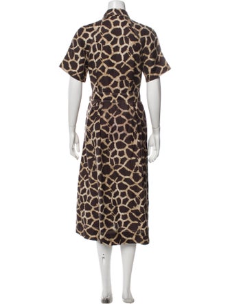 Rebecca Vallance Printed Midi Length Dress