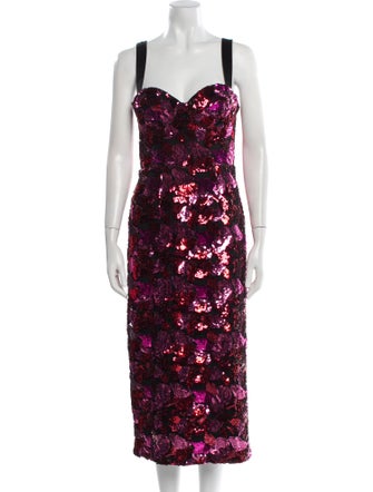 Rebecca Vallance Printed Midi Length Dress