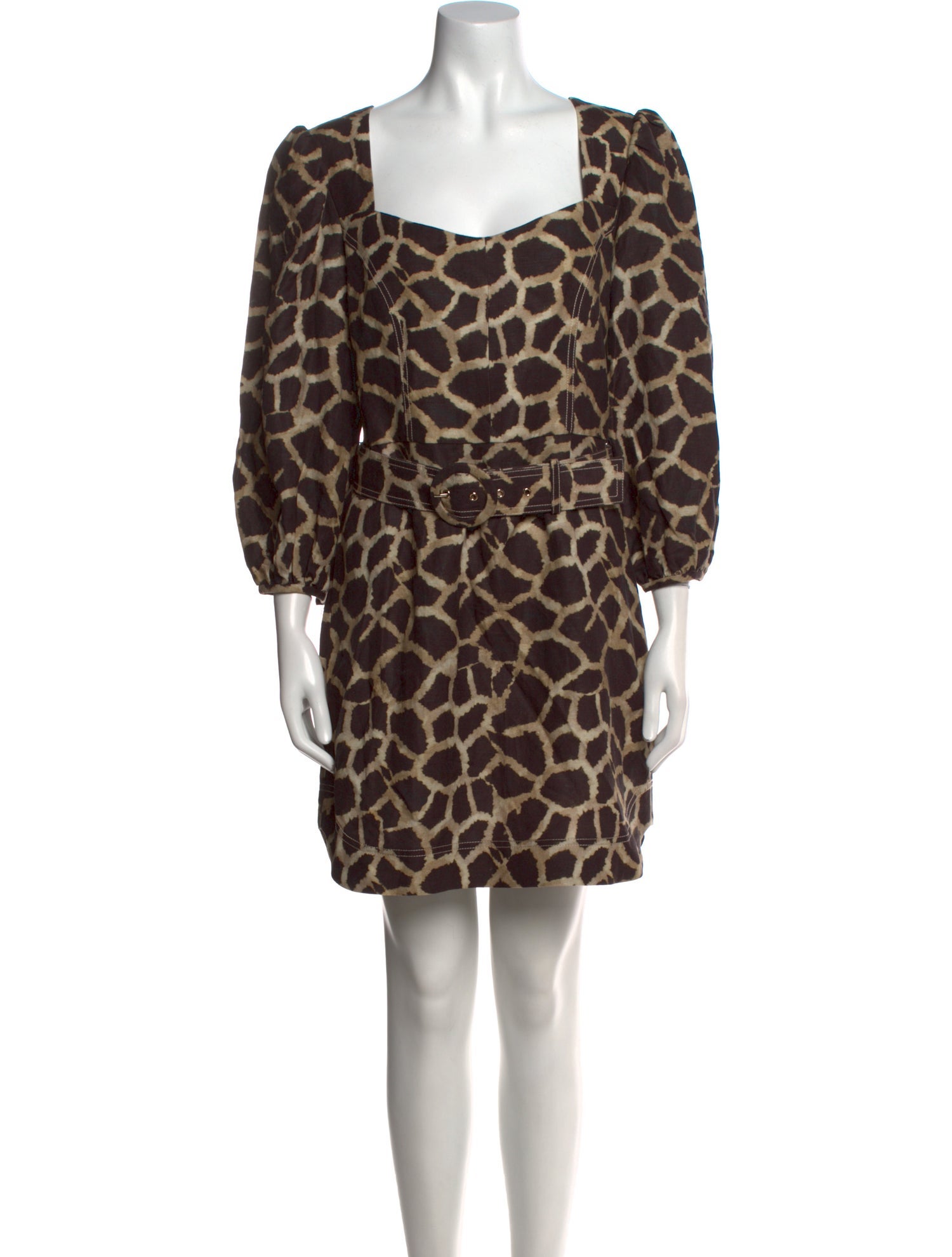Rebecca Vallance Animal Print Mini Dress