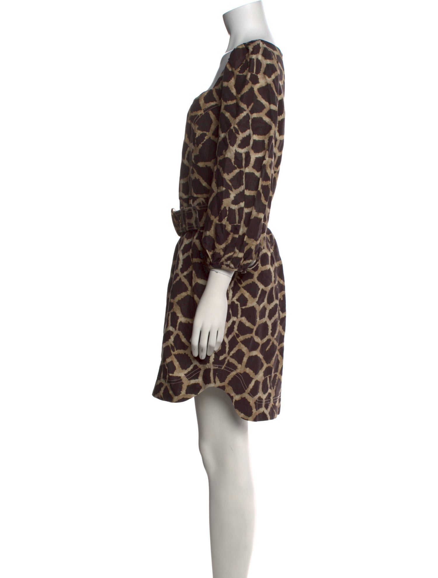 Rebecca Vallance Animal Print Mini Dress