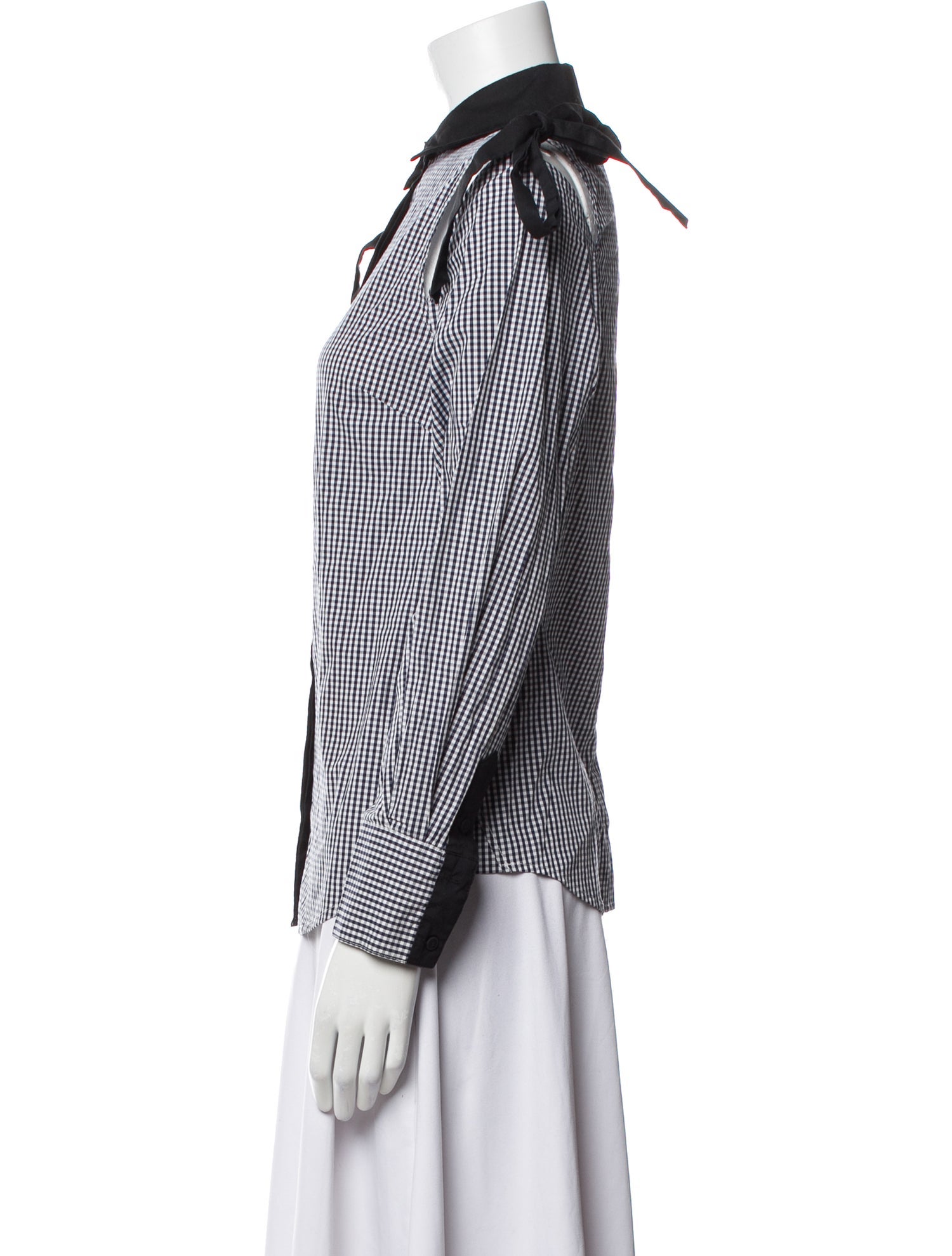 Rebecca Vallance Plaid Print Long Sleeve Button-Up Top