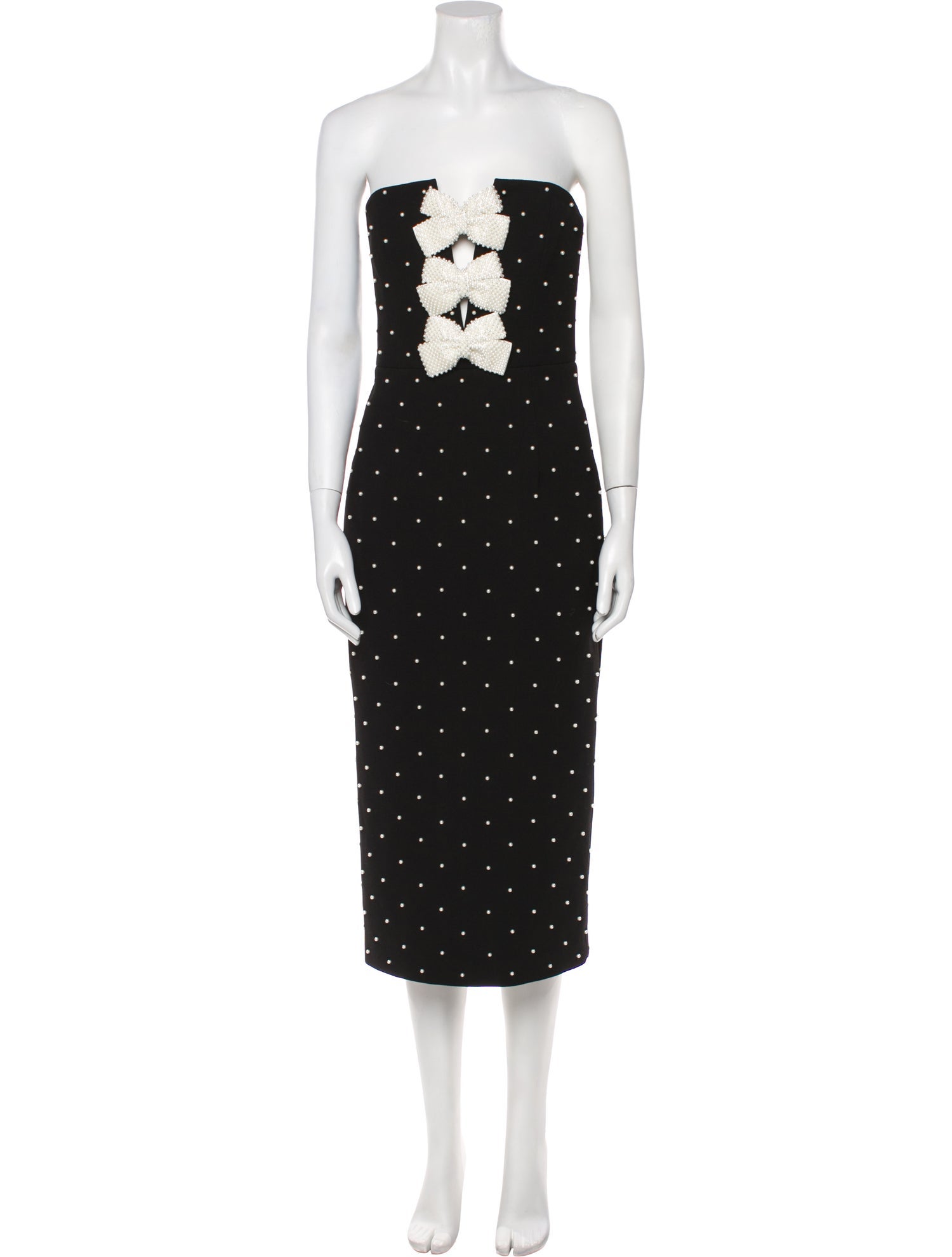 Rebecca Vallance Polka Dot Print Knee-Length Dress