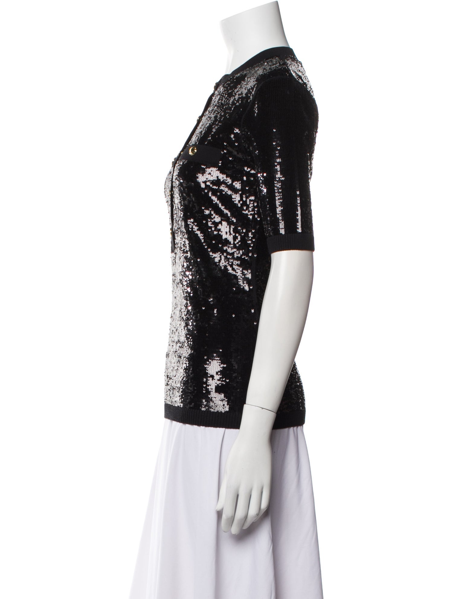 Rebecca Vallance Sequin Crew Neck T-Shirt w/ Tags