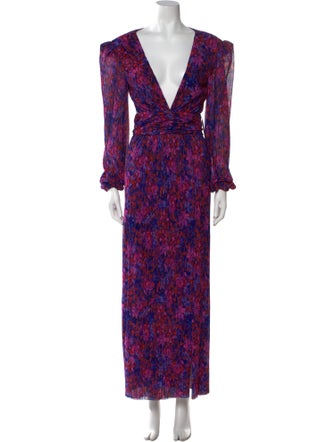 Rebecca Vallance Floral Print Long Dress