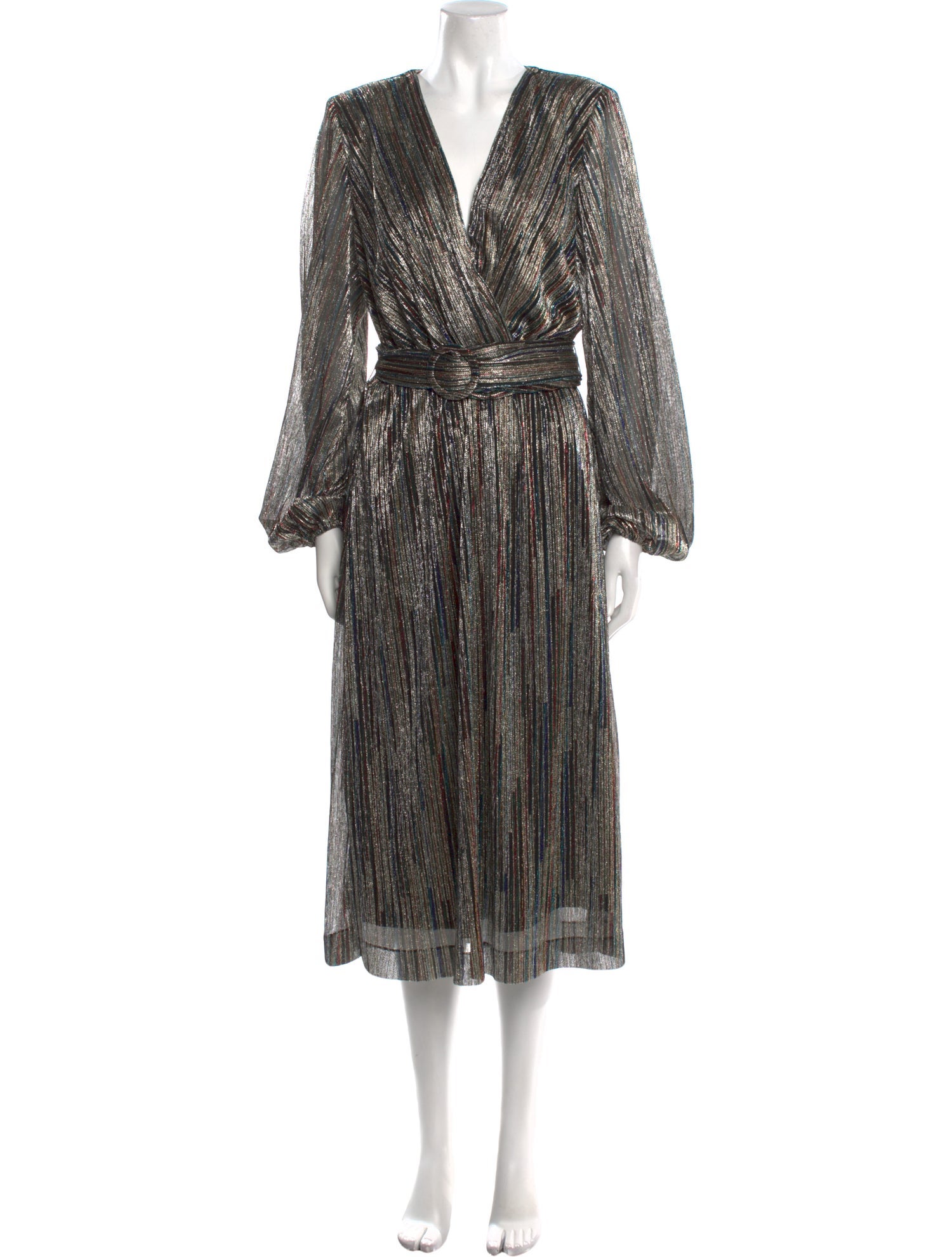 Rebecca Vallance Striped Long Dress