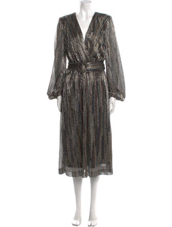 Rebecca Vallance Striped Long Dress