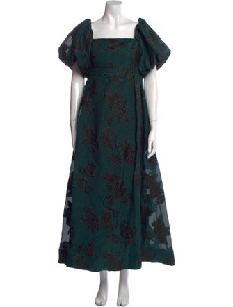 Rebecca Vallance Floral Print Long Dress