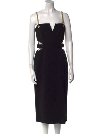 Rebecca Vallance Square Neckline Midi Length Dress
