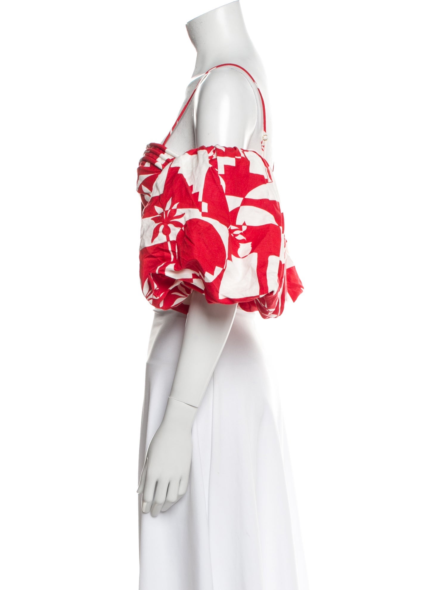 Rebecca Vallance Printed Square Neckline Crop Top w/ Tags