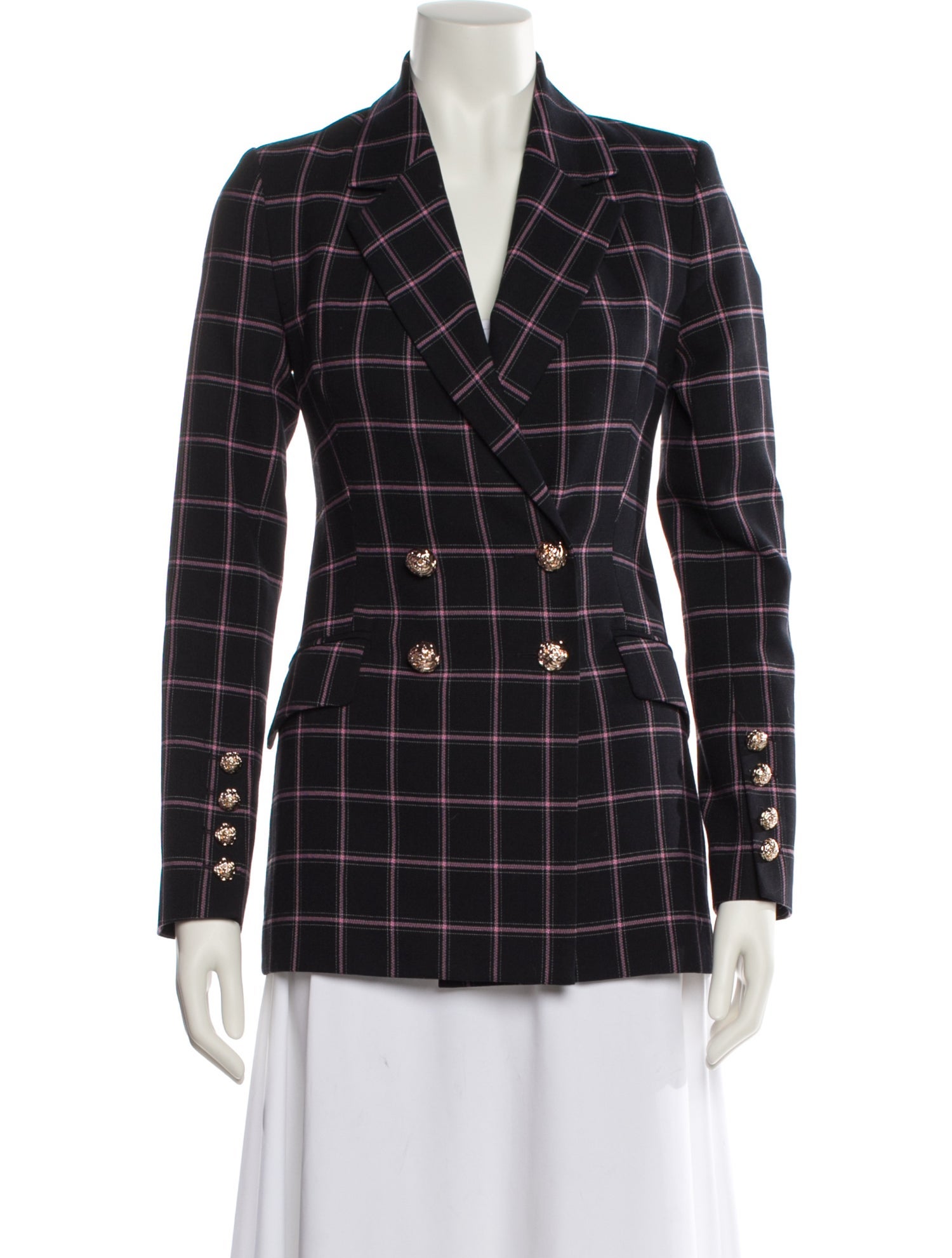 Rebecca Vallance Plaid Print Blazer