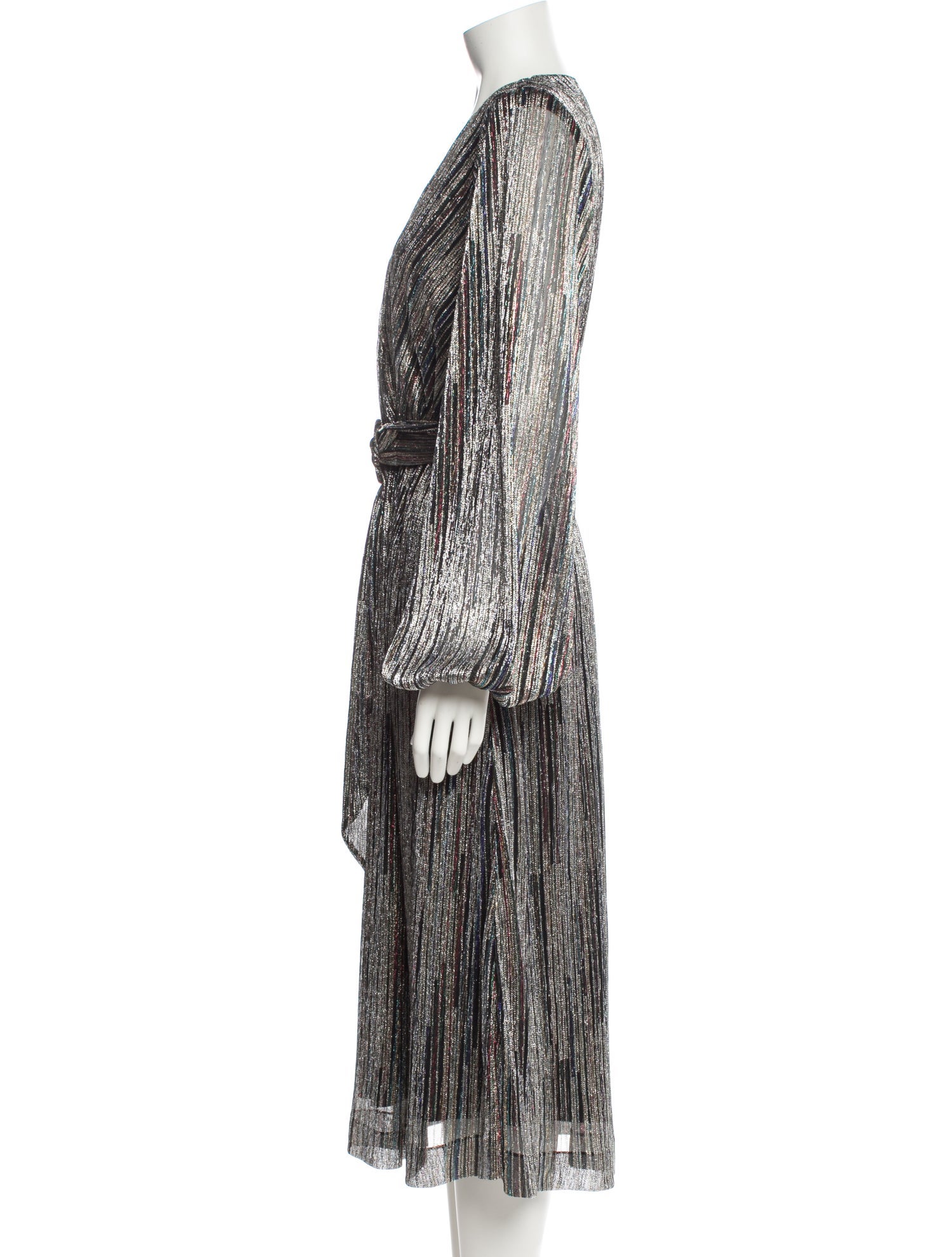 Rebecca Vallance Striped Midi Length Dress