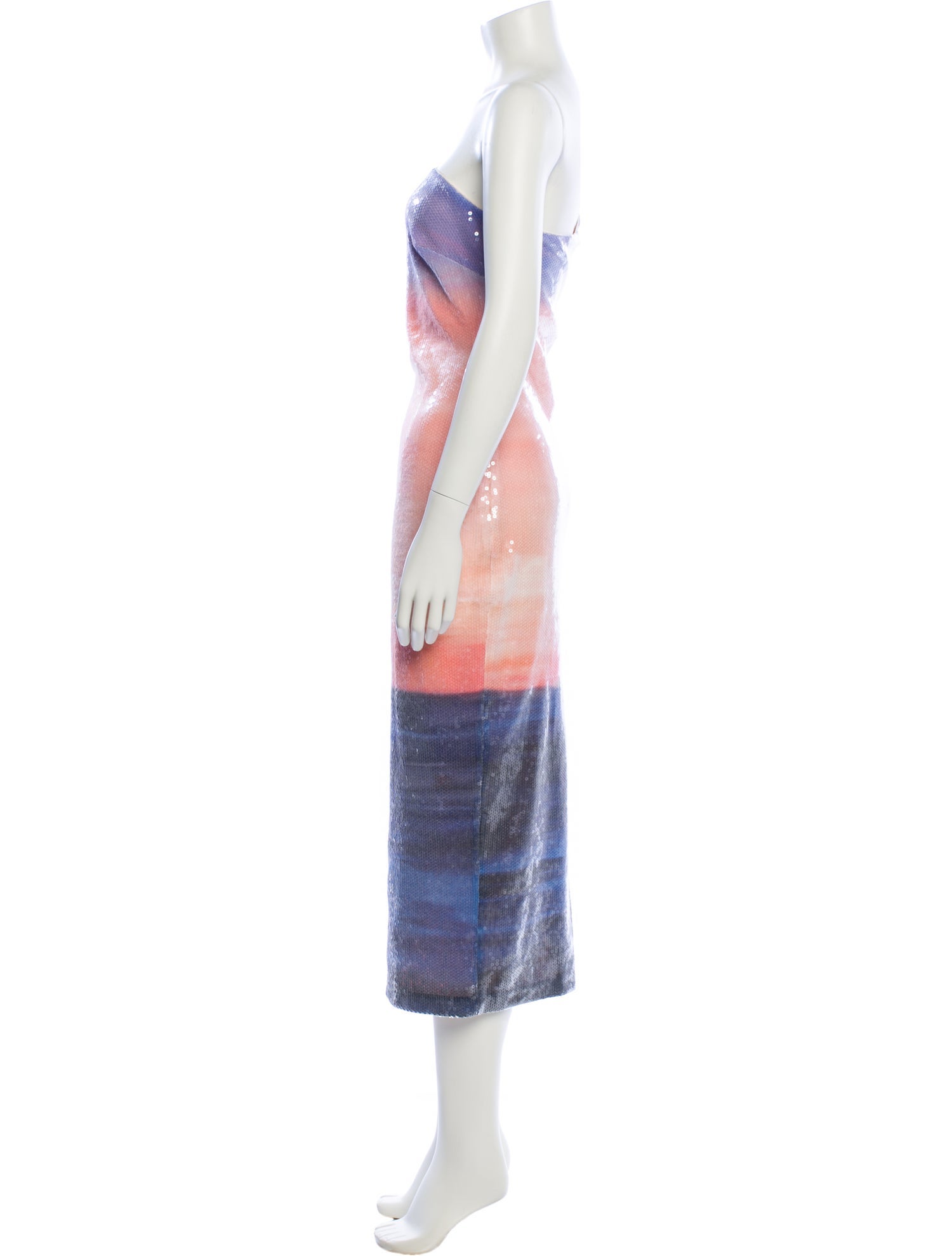 Rebecca Vallance Tie-Dye Print Midi Length Dress