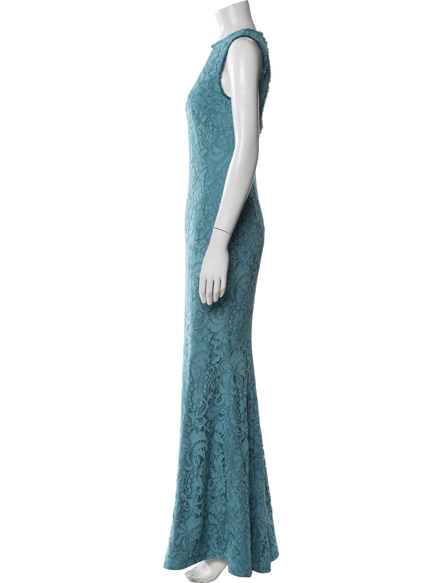 sexy sheer lace dress Emerald Green Sexy Sheer Lace Jersey Long Sleeve Mermaid Prom Dress