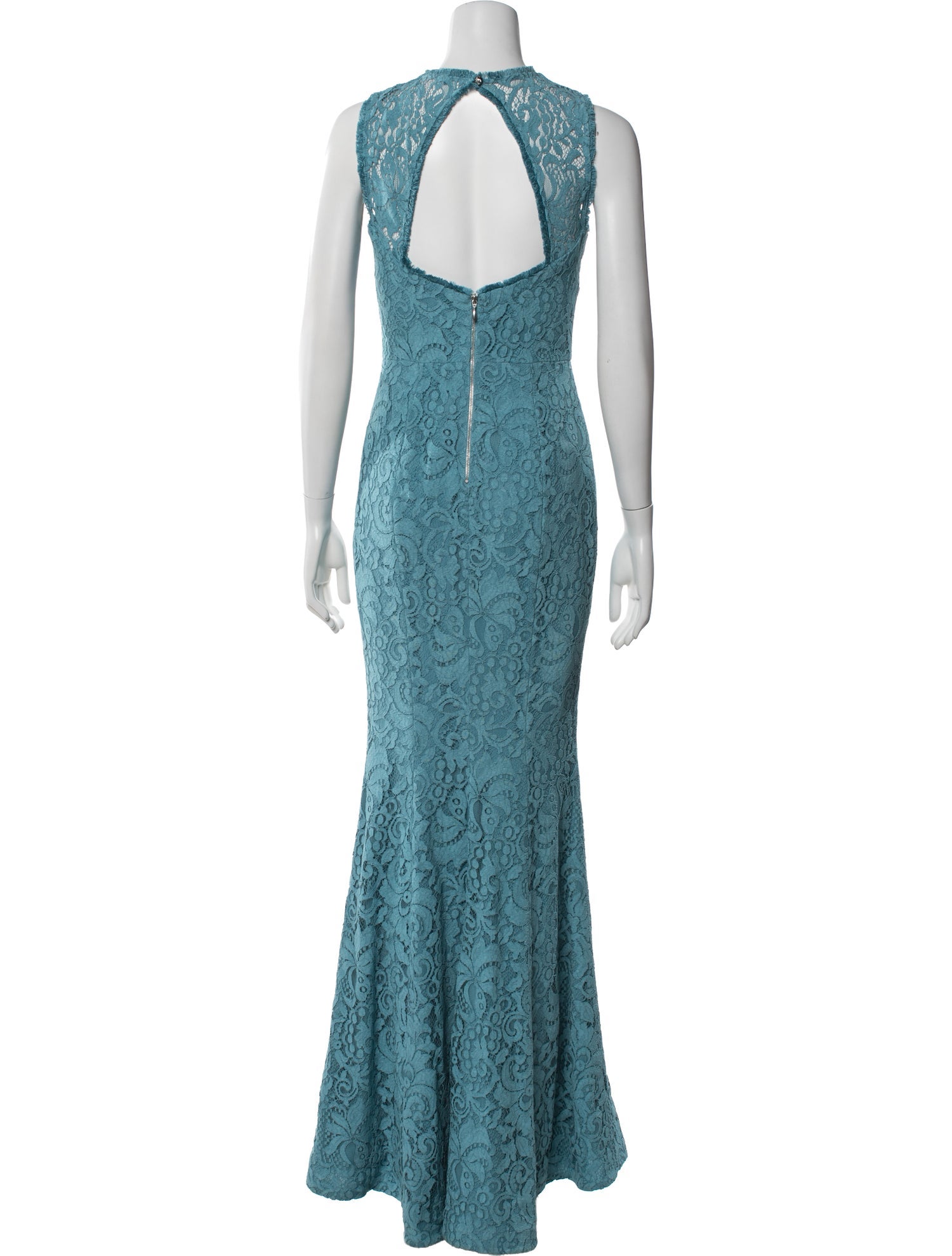 Rebecca Vallance Lace Pattern Long Dress - Blue Dresses, Clothing -  RVALL26313 | The RealReal
