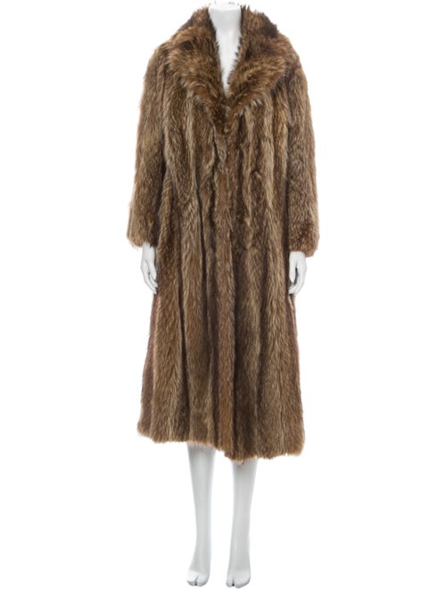 Revillon Faux Fur Coat Brown