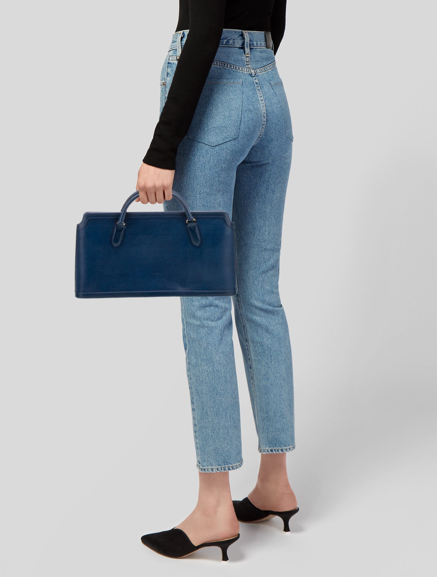 Revillon Leather Top Handle Bag