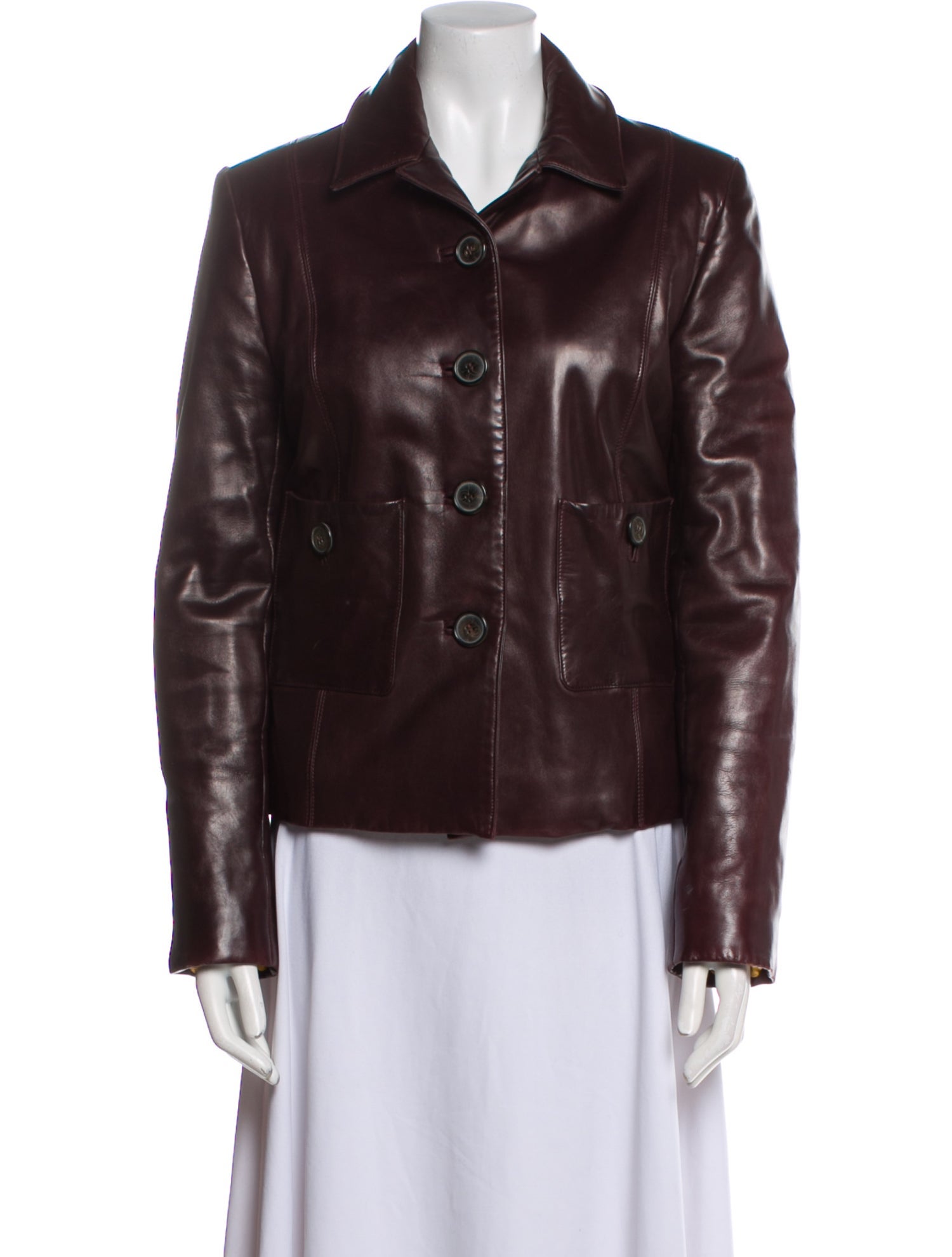 Revillon Vintage Leather Biker Jacket
