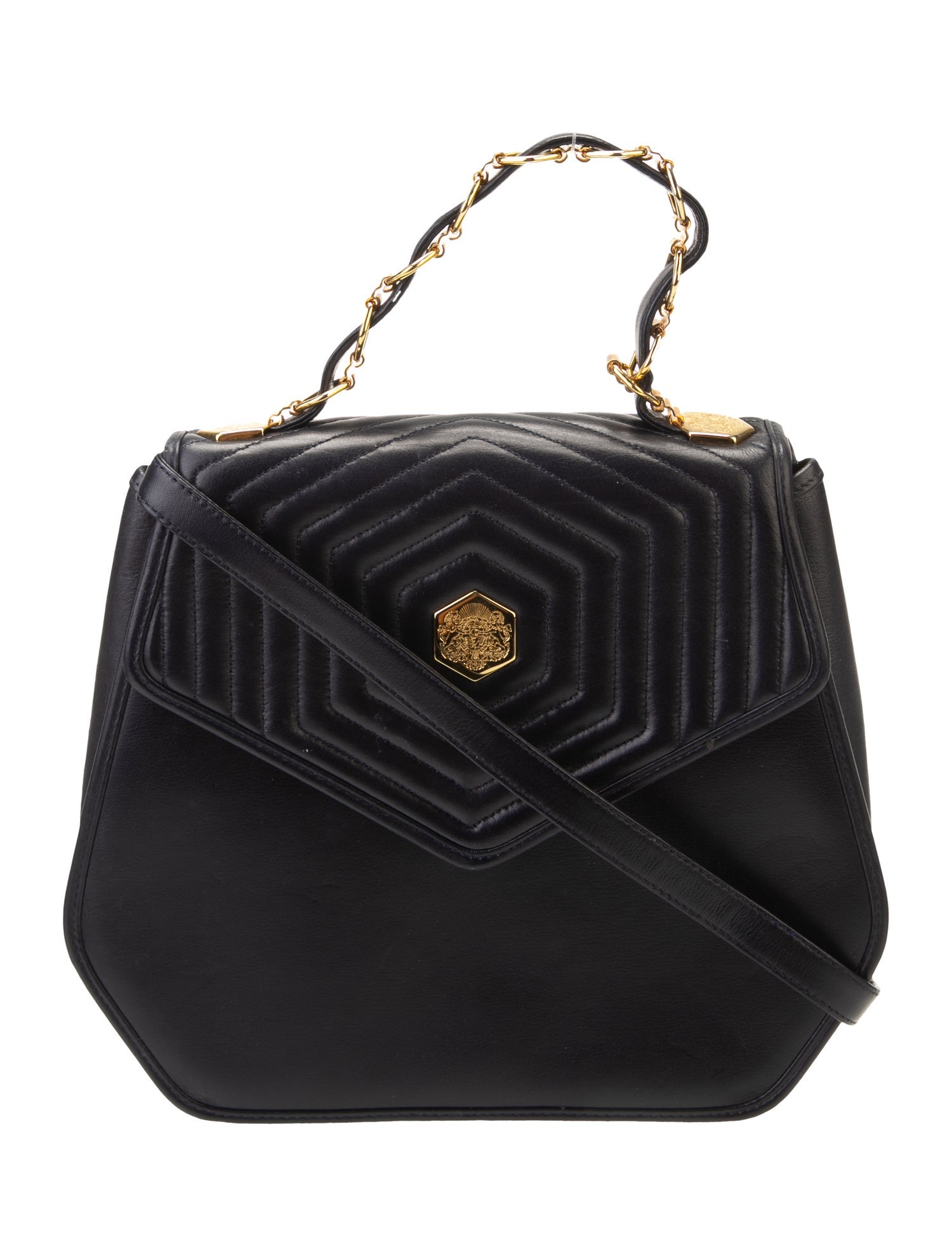 Revillon Leather Evening Bag