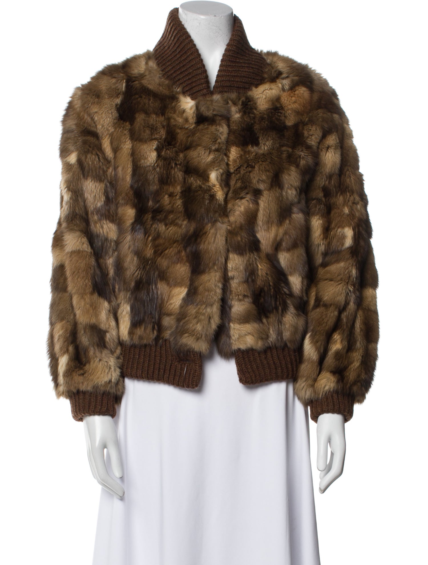 Revillon Printed Faux Fur Jacket