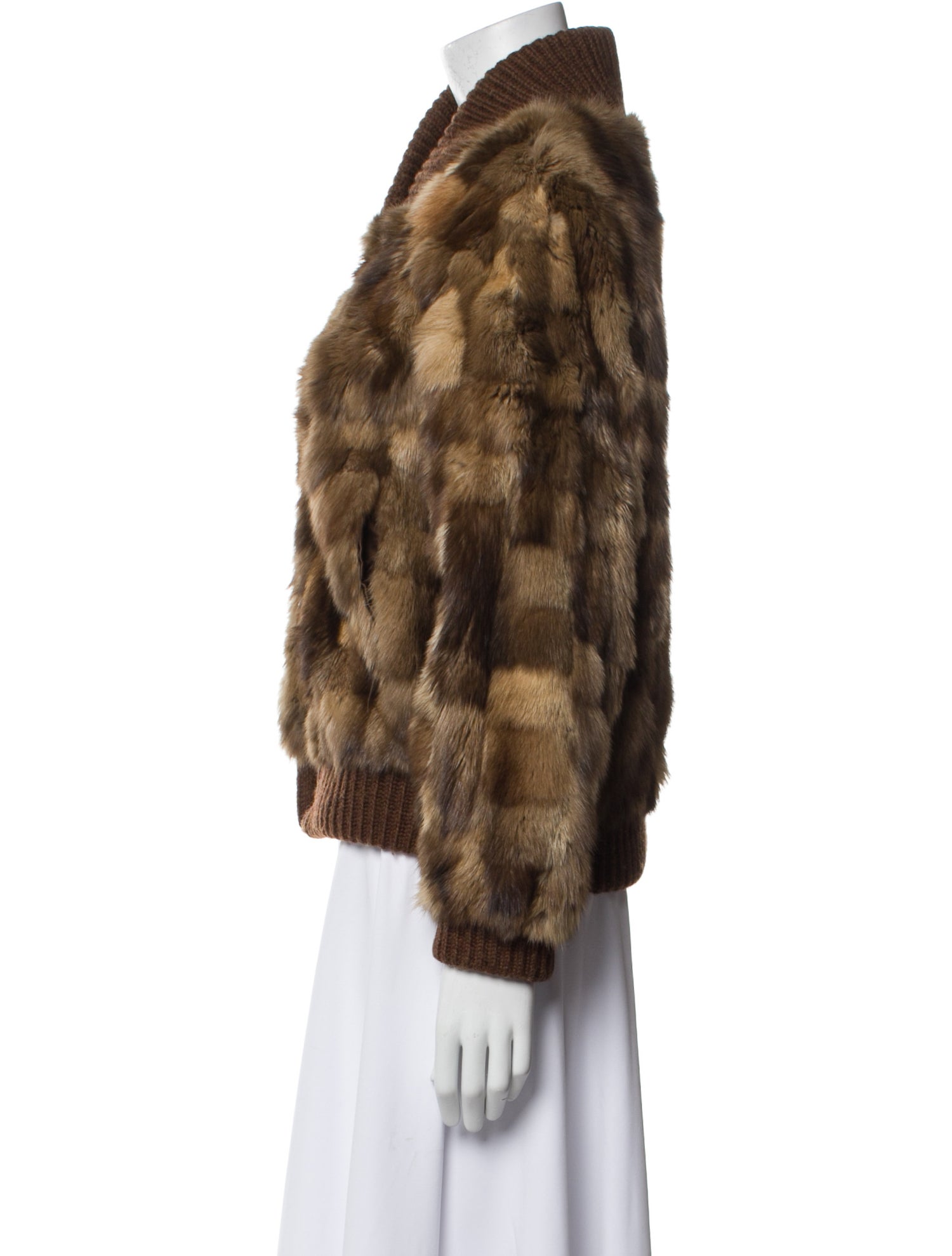 Revillon Printed Faux Fur Jacket