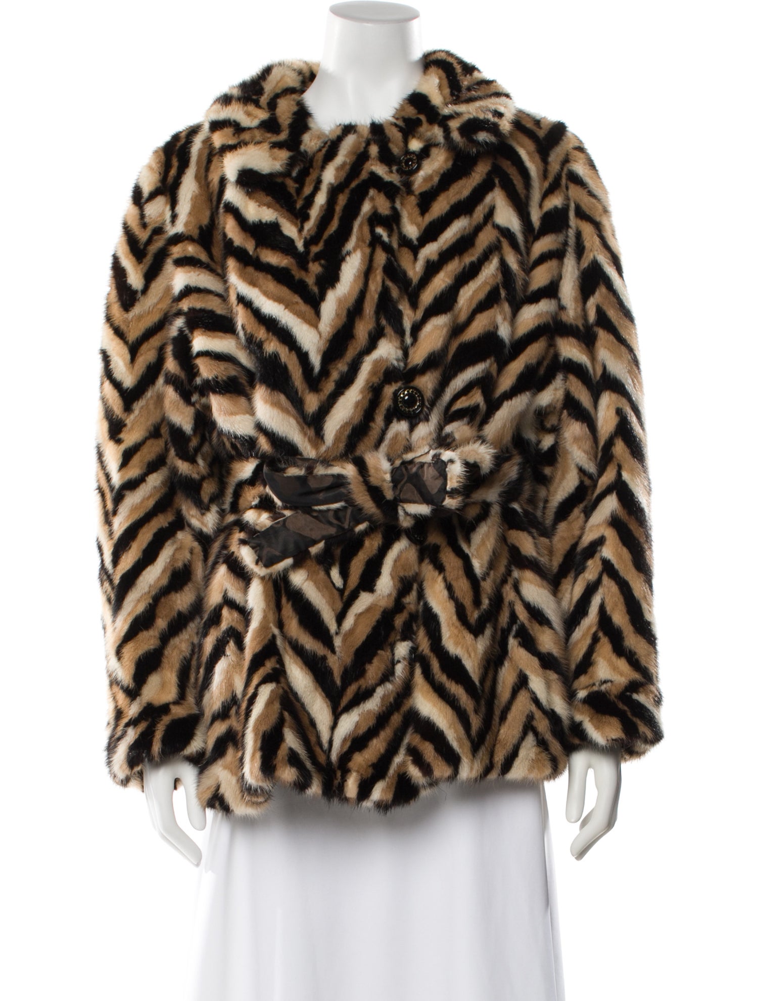 Revillon Mink Animal Print Fur Coat