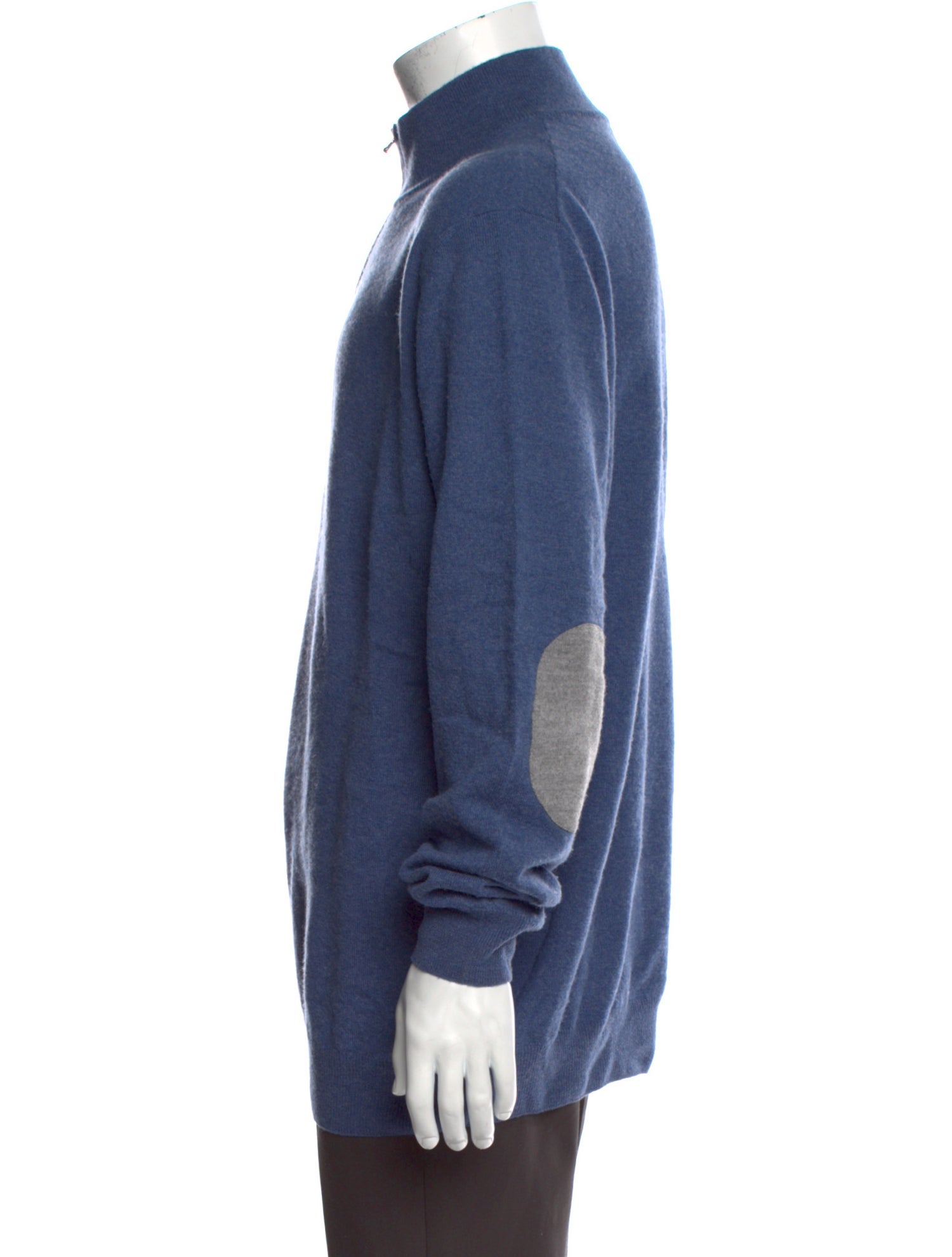 Ravazzolo Merino Wool Mock Neck Polo Sweater