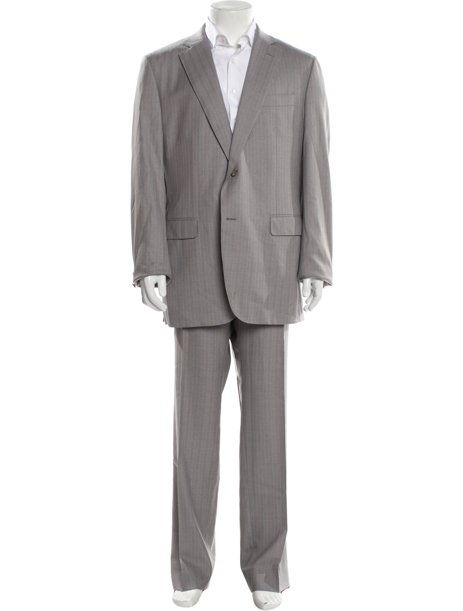 Ravazzolo Virgin Wool Striped Two-Piece Suit