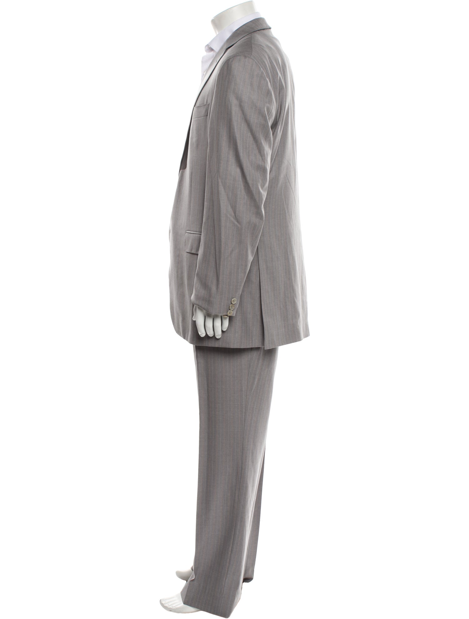 Ravazzolo Virgin Wool Striped Two-Piece Suit