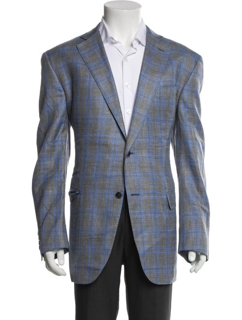Ravazzolo Wool Plaid Print Blazer