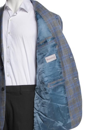 Ravazzolo Wool Plaid Print Blazer