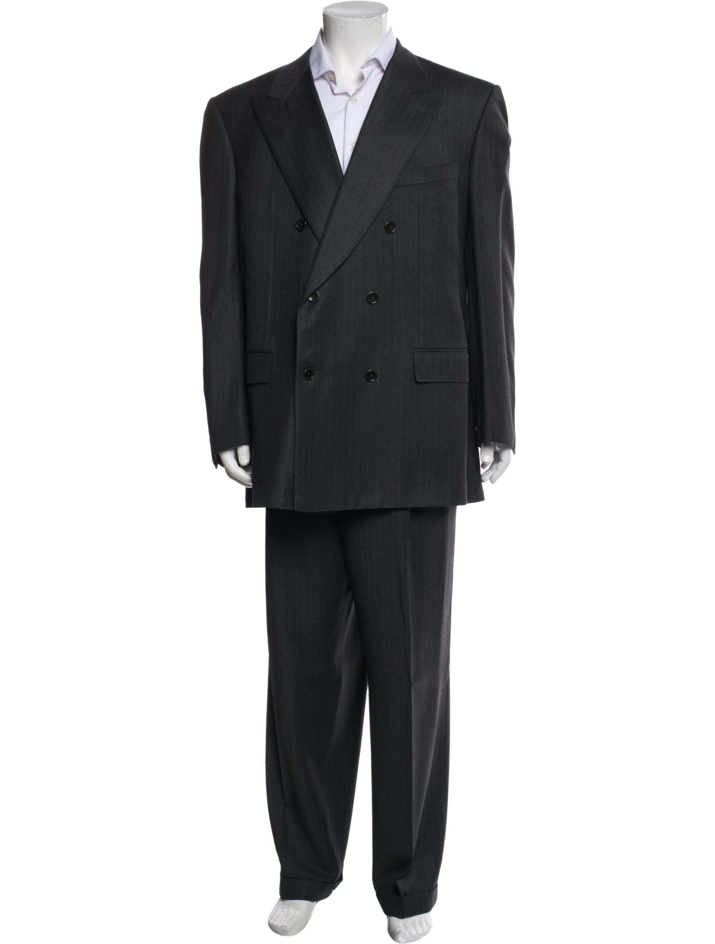 Ravazzolo Wool Striped Two-Piece Suit