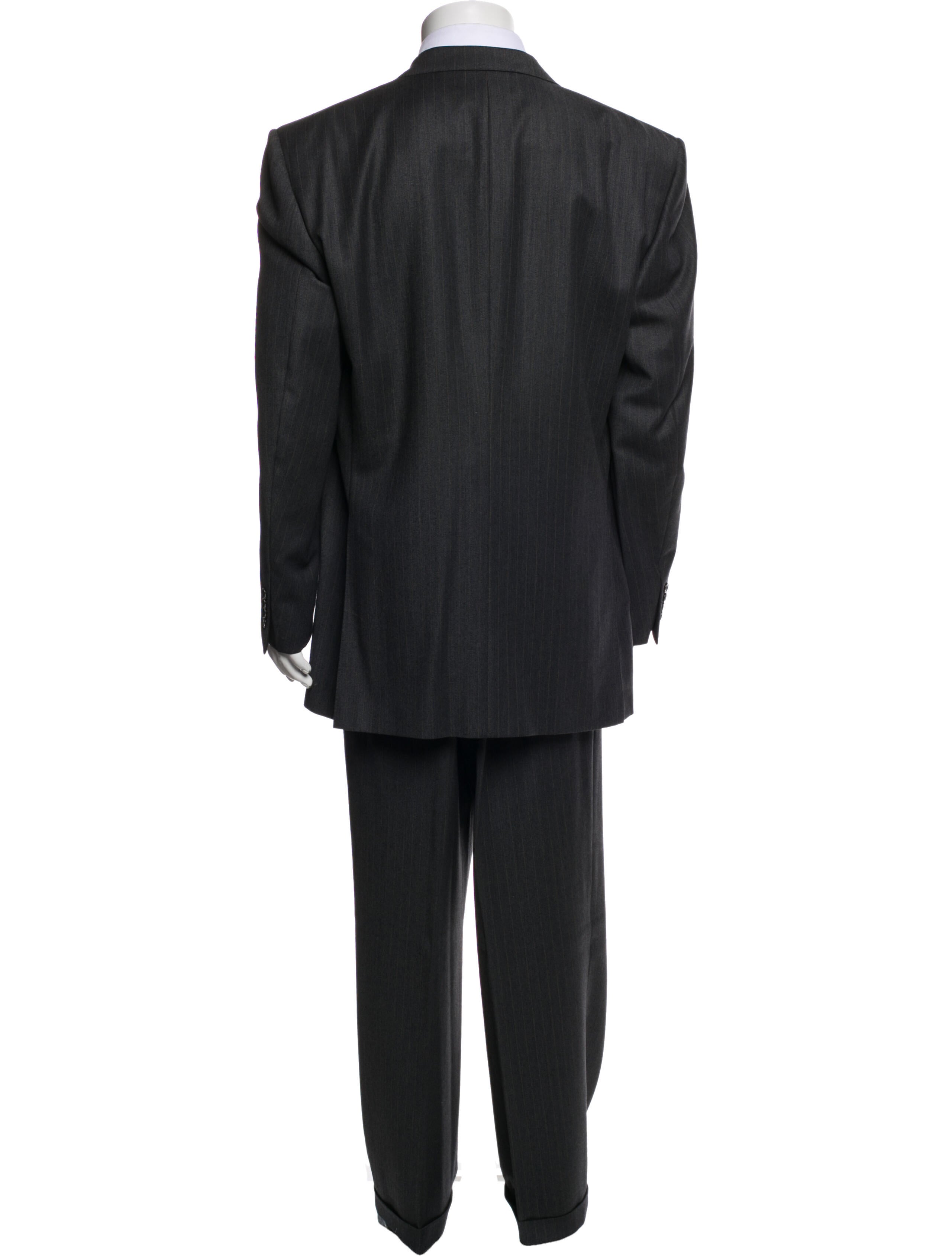 Ravazzolo Wool Striped Two-Piece Suit