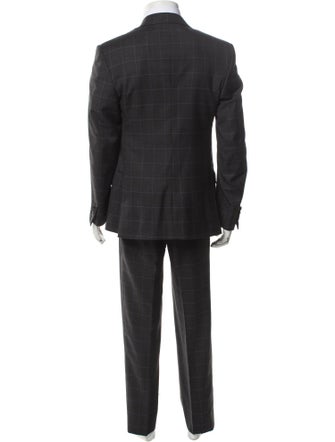 Ravazzolo Virgin Wool Plaid Print Two-Piece Suit