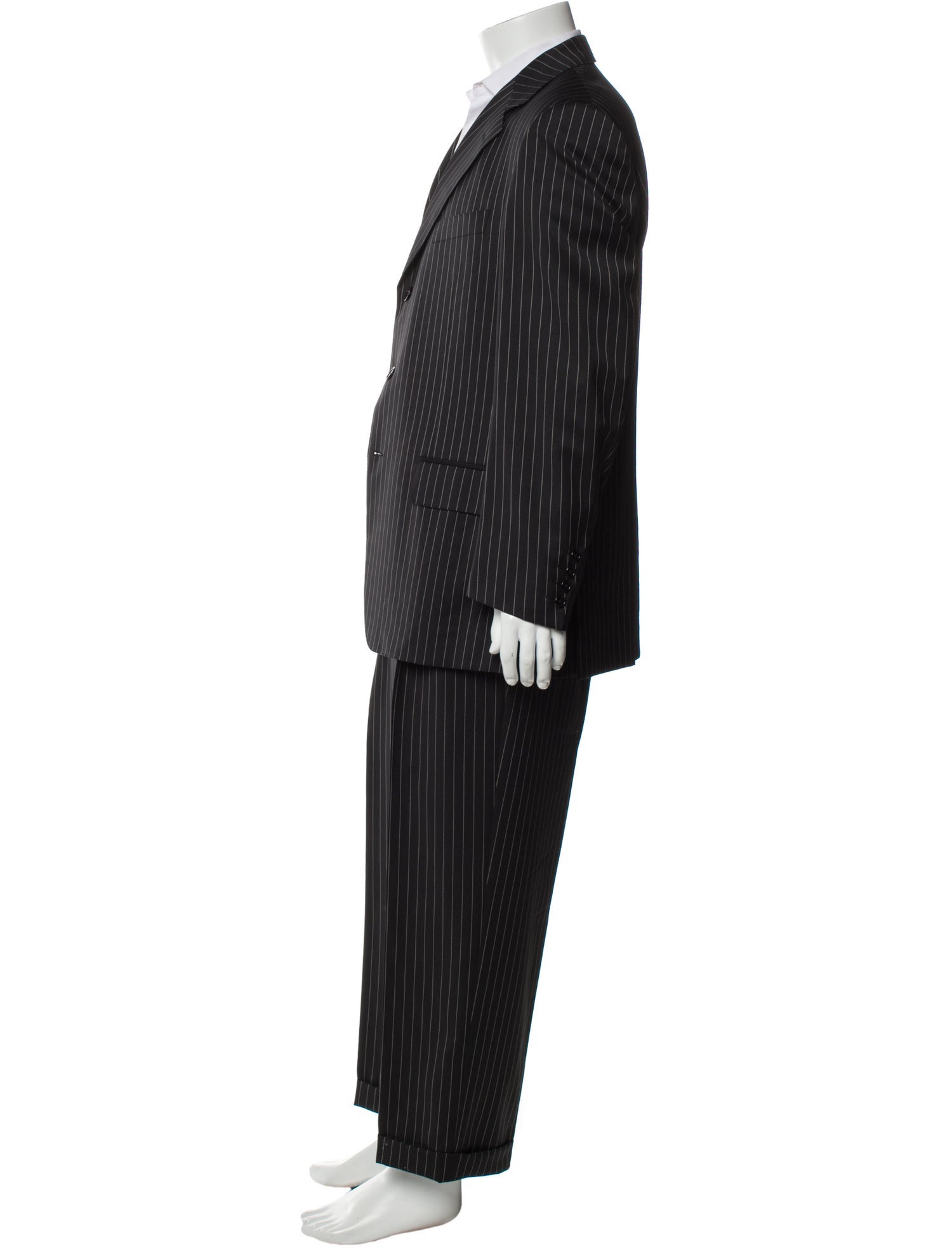 Ravazzolo Virgin Wool Striped Two-Piece Suit