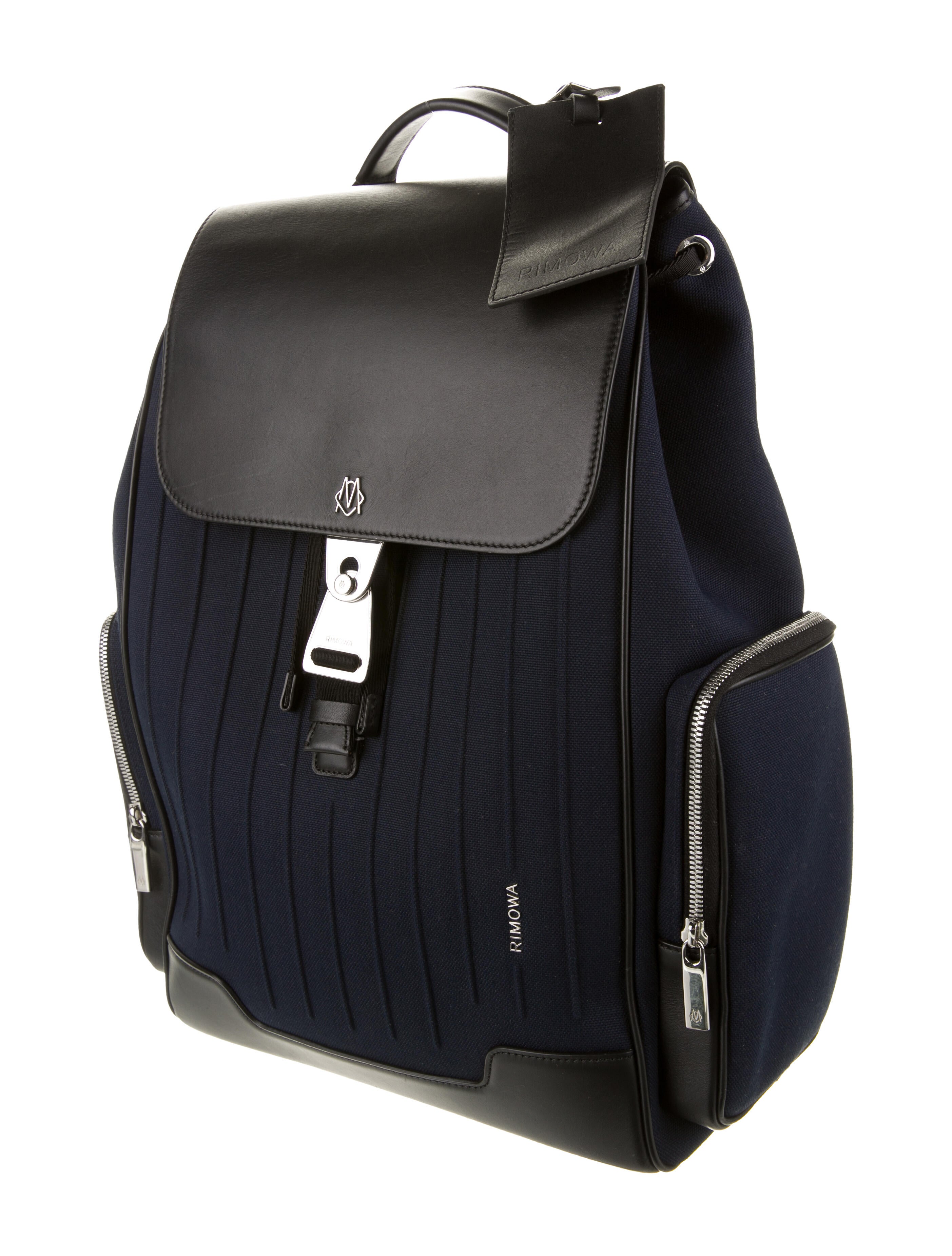 Rimowa Leather Trimmed Backpack Bag Blue Backpacks, Bags RWA22507