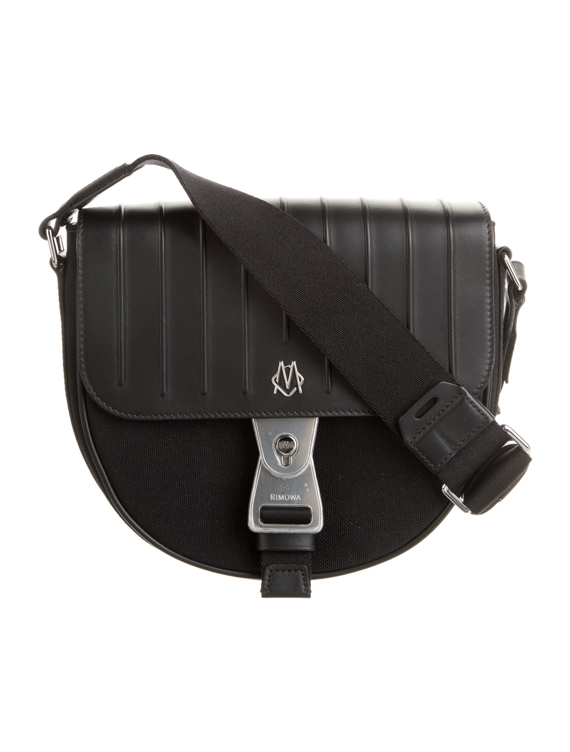 Rimowa Leather Trimmed Canvas Crossbody Bag Black Crossbody Bags