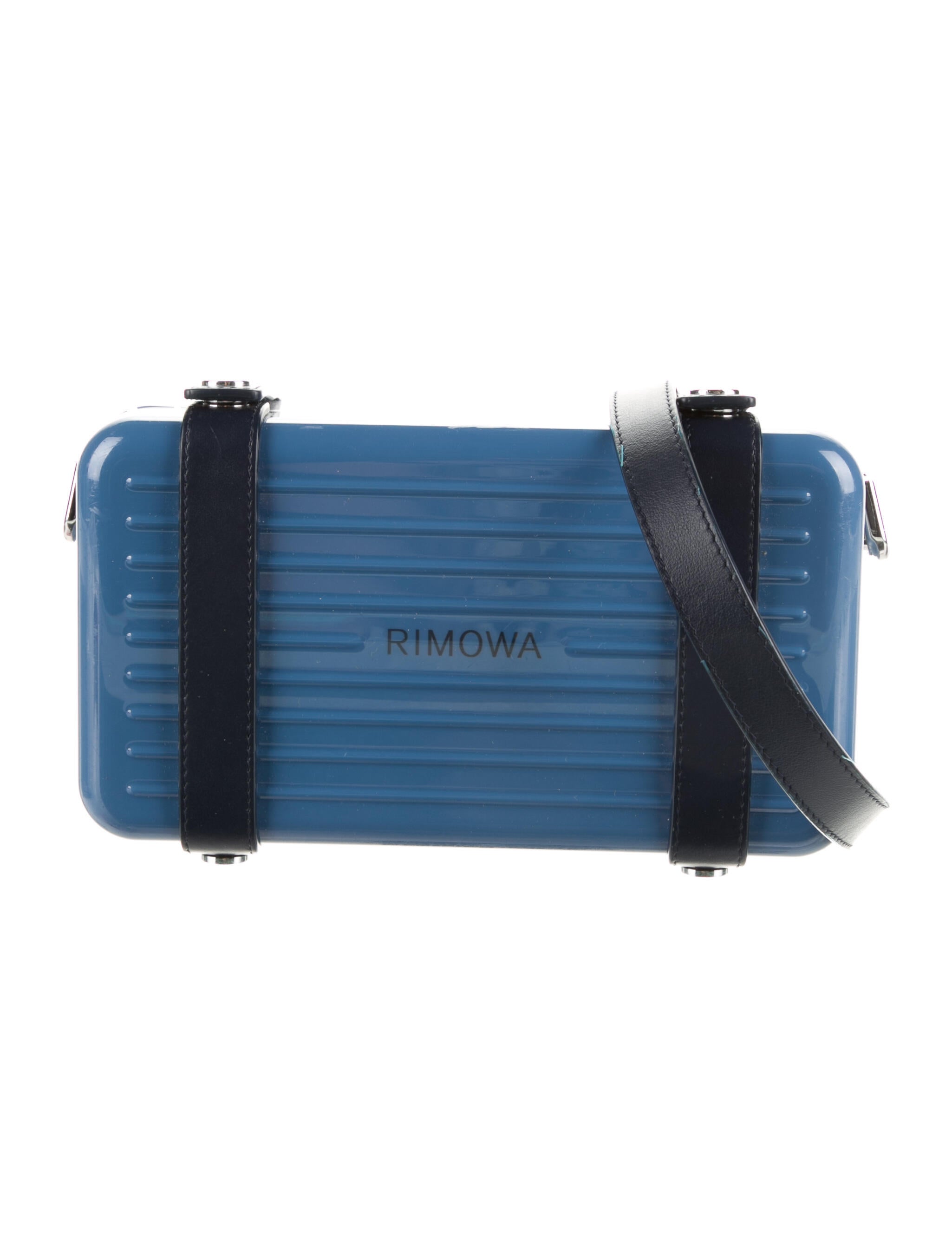 Rimowa Leather Trimmed Polycarbonate Crossbody Bag Blue Crossbody
