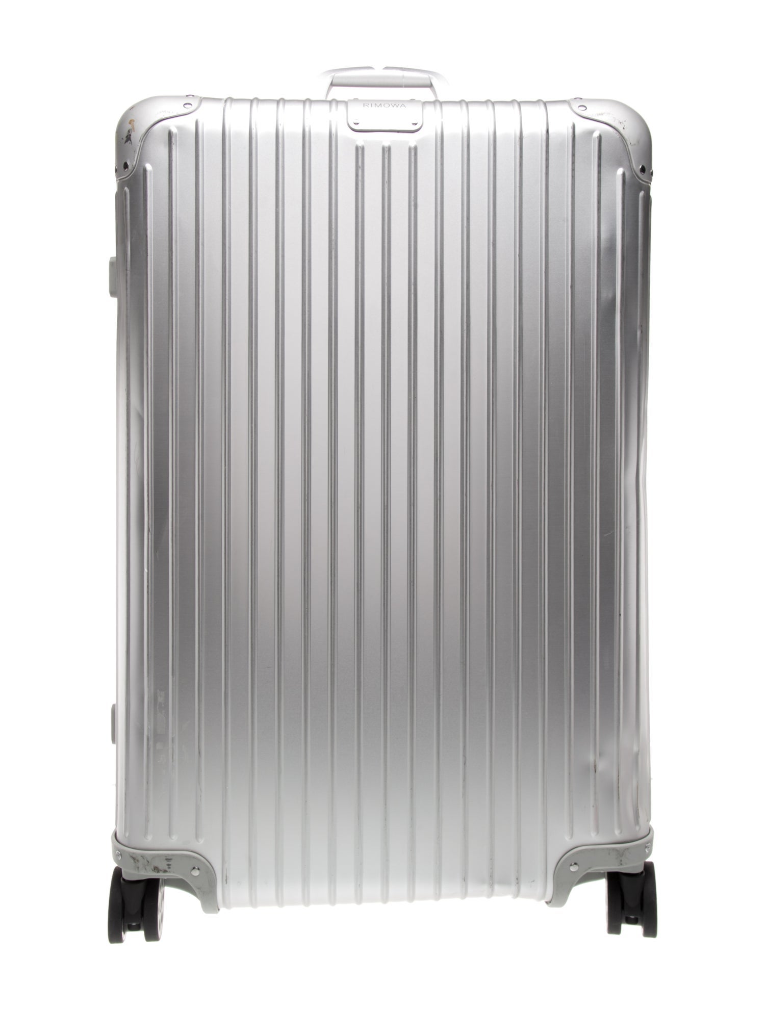 Rimowa silver aluminum rolling suitcase