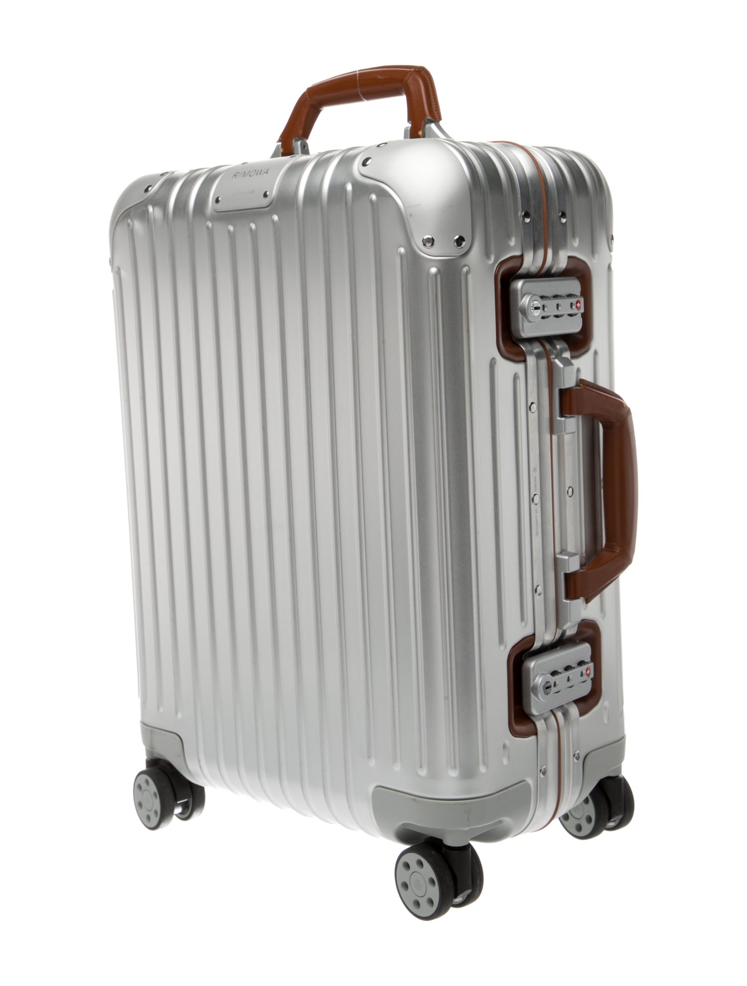 Rimowa silver aluminium rolling suitcase