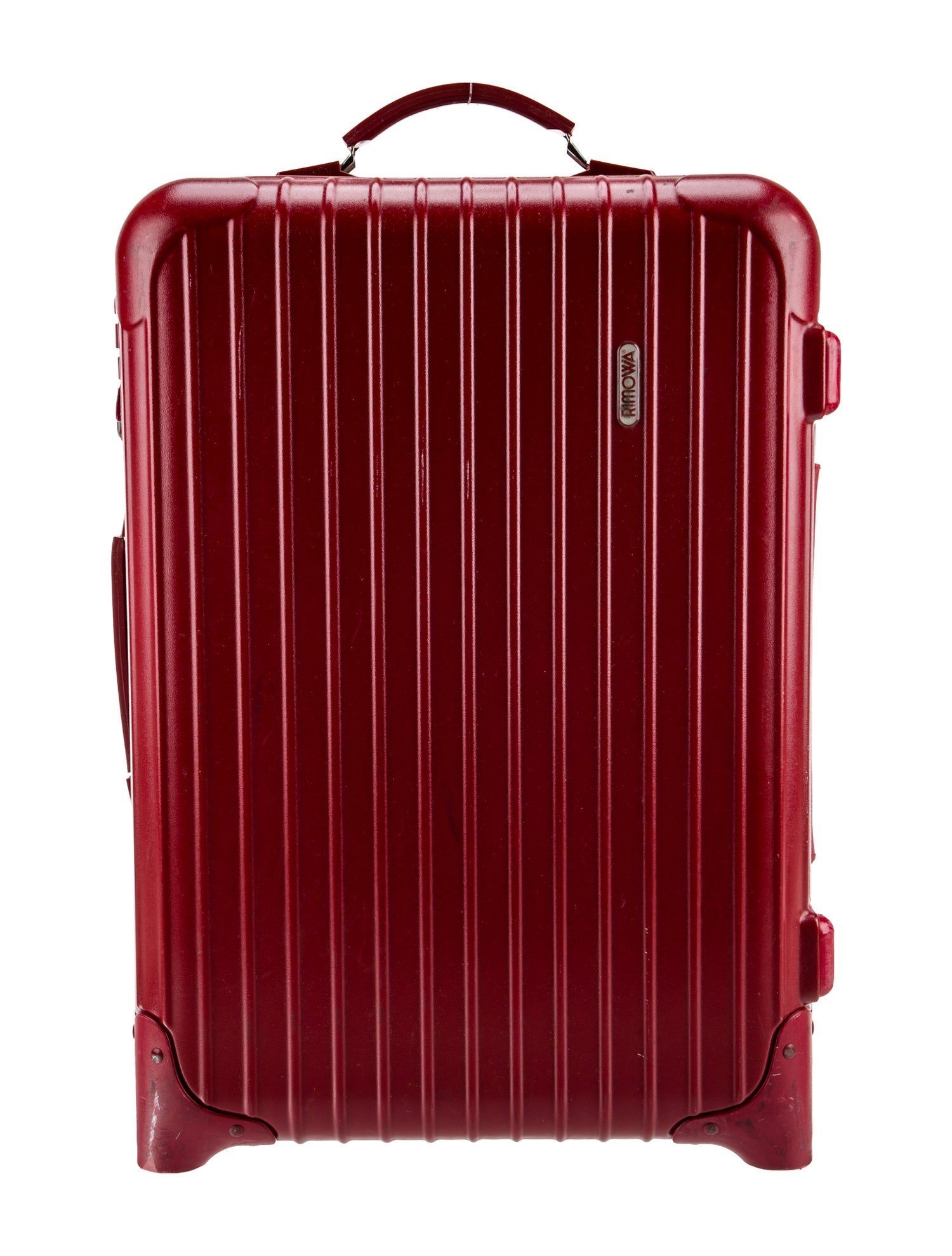 Rimowa Leather-Trimmed Plastic Suitcase