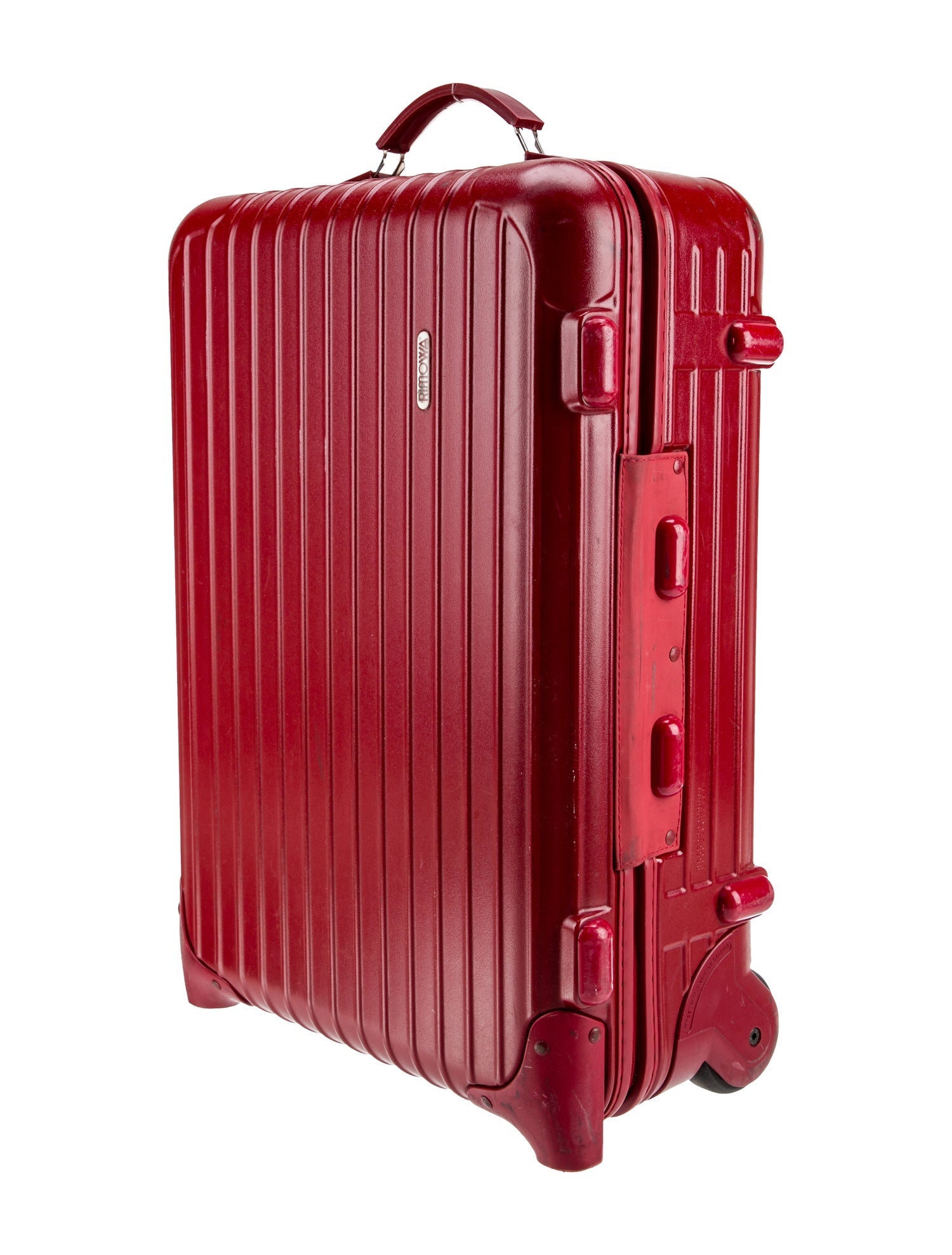 Rimowa Leather-Trimmed Plastic Suitcase