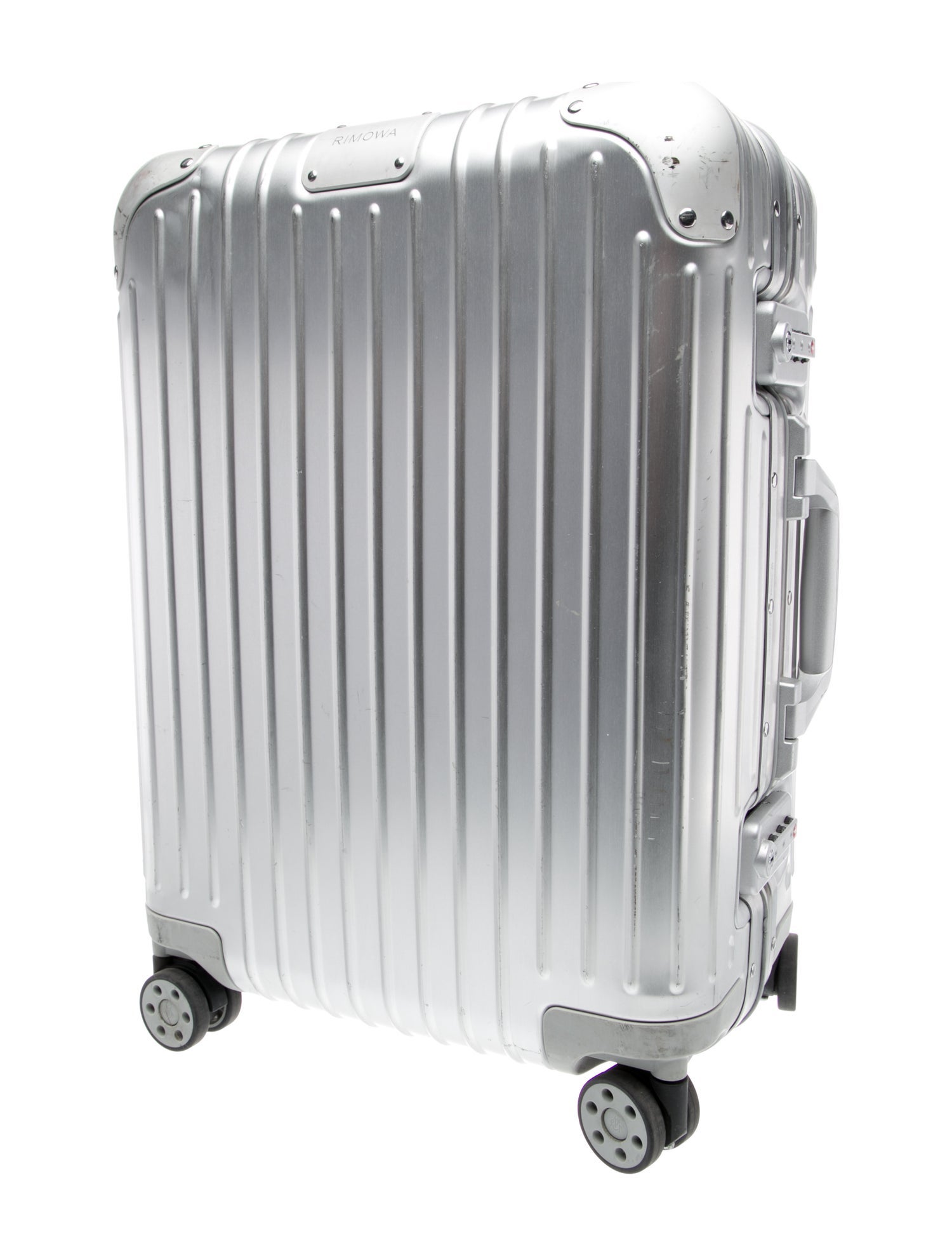 Rimowa Silver Aluminum Carry On Suitcase