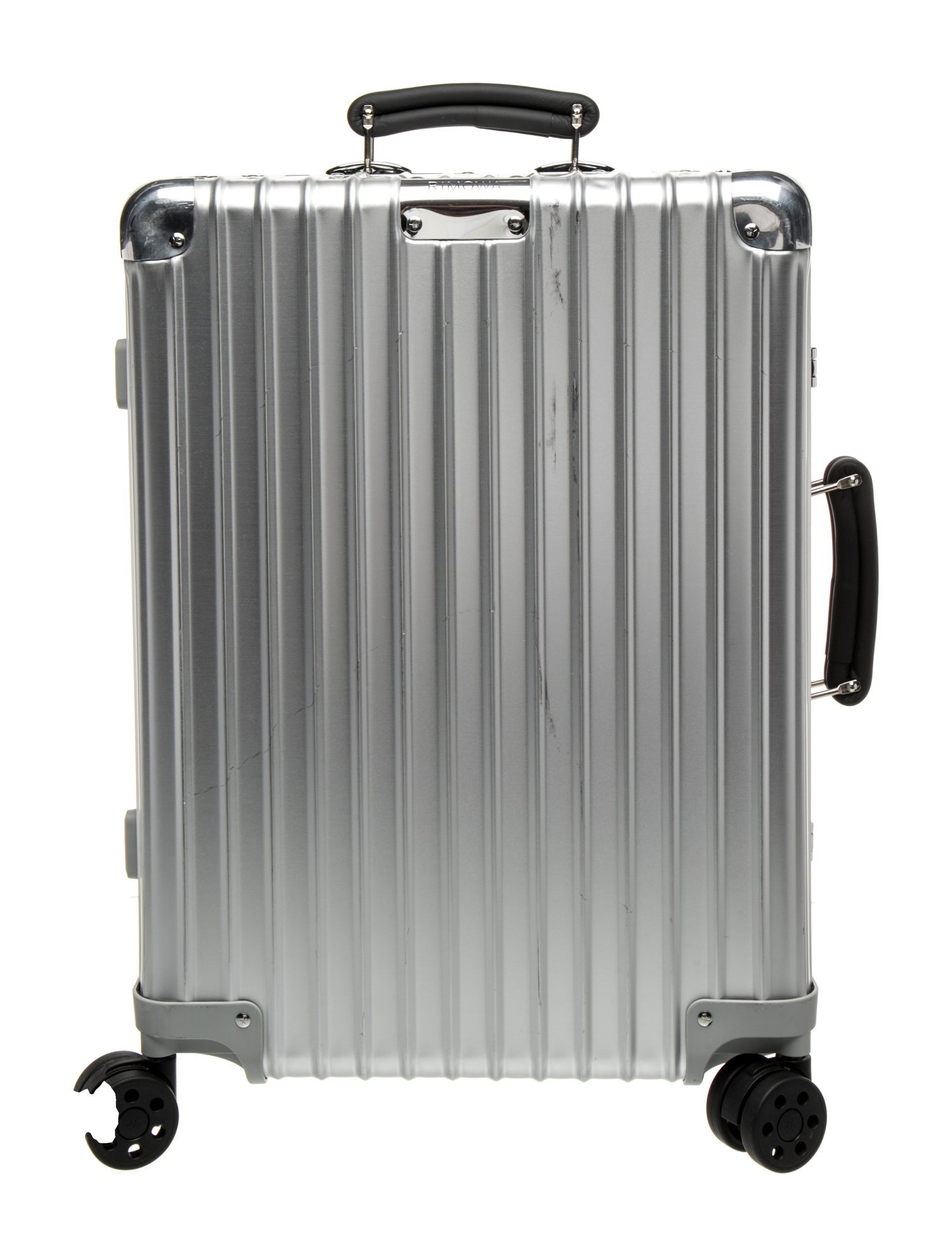 Rimowa Silver Aluminium Carry on Suitcase